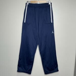 Nike Air Jordan LARGE Sweatpants Jumpman Basketball Zip Ankle Elastic Waist Blue